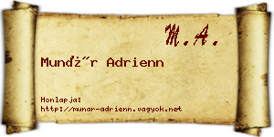 Munár Adrienn névjegykártya